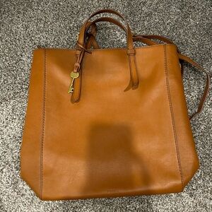 Fossil Women's Camilla Leather Convertible Backpack Purse Handbag